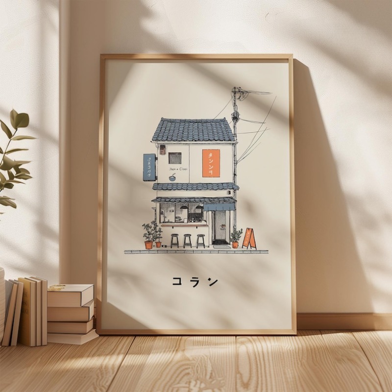 Home Office Youtube - 1pc Japanese Ramen Shop Canvas Wall