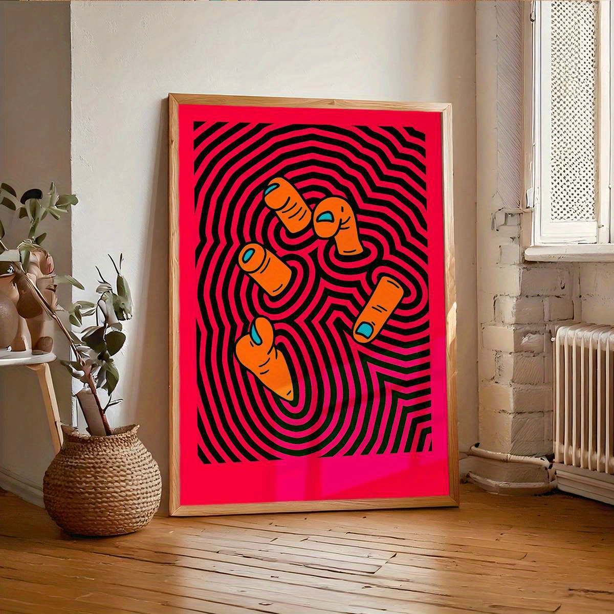 Home Office Youtube - Modern Abstract Finger Art Posters Unframed