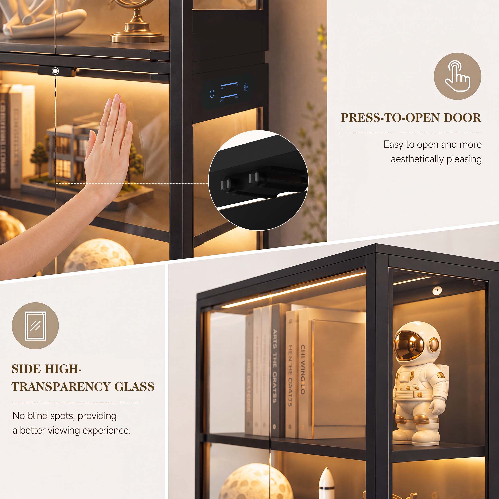 TCGBKAF 5‑Tier Display Cabinet - Home Office In Living Room recension och pris