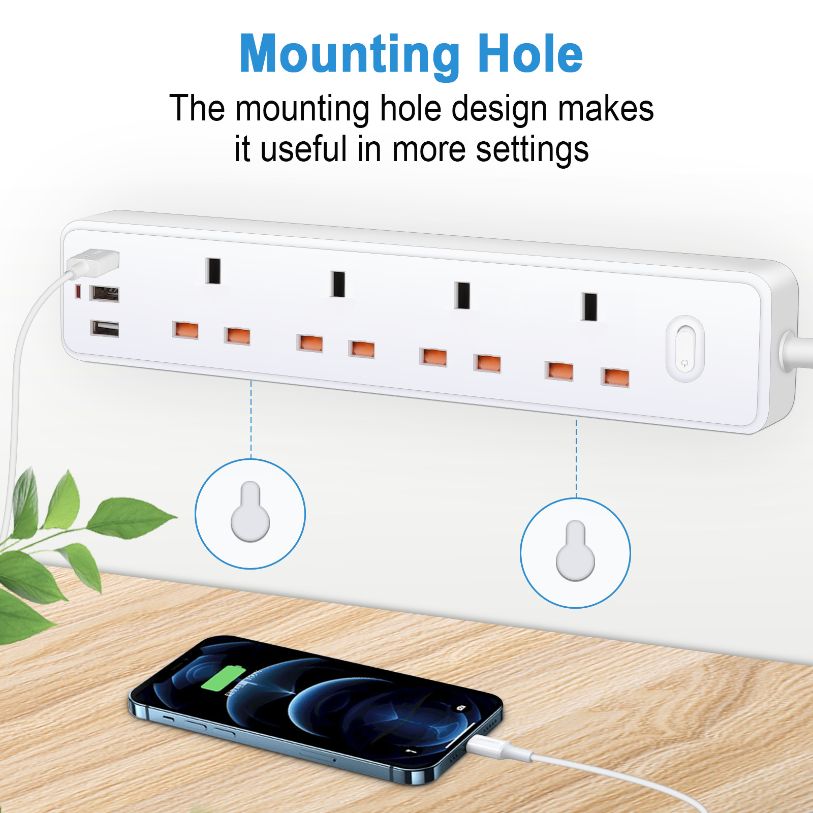 Power Strip Electric Socket UK - Power Strip Desk recension och pris