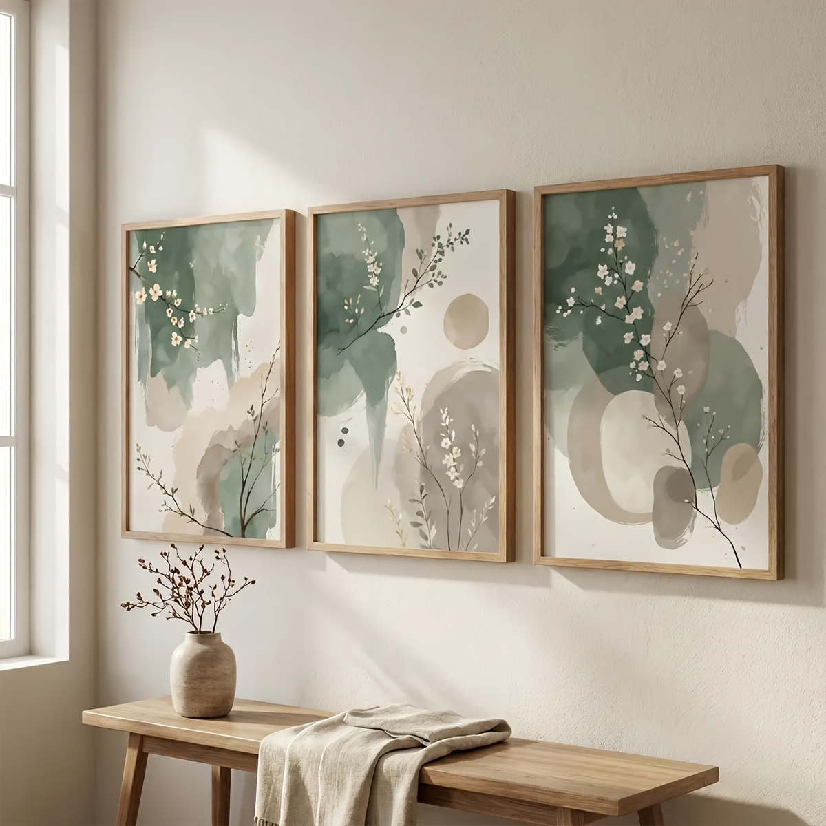 3pcs Japanese-Style Plant Canv - Home Office Youtube recension och pris
