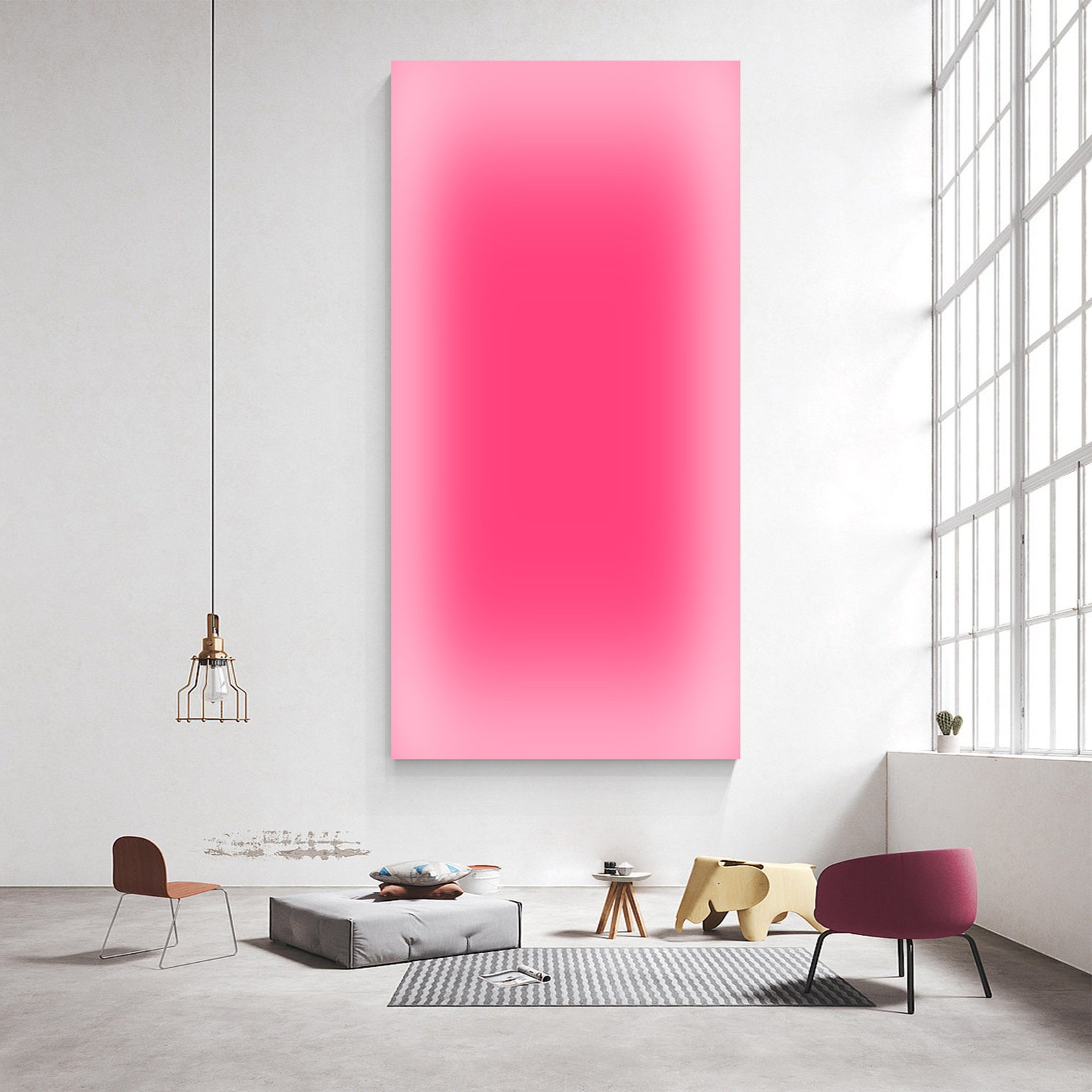Abstract Pink Ombre Art Neon G - Home Office Youtube recension och pris
