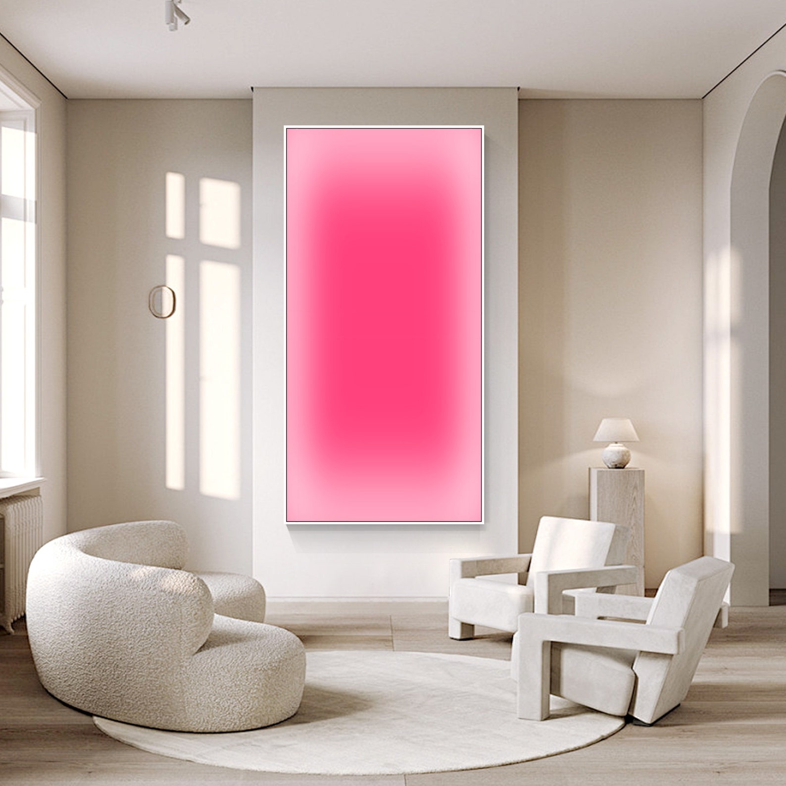 Abstract Pink Ombre Art Neon G - Home Office Youtube recension och pris
