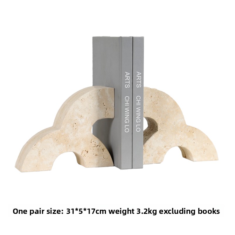 Modern Marble Bookends Heavy D - Home Office With Library recension och pris