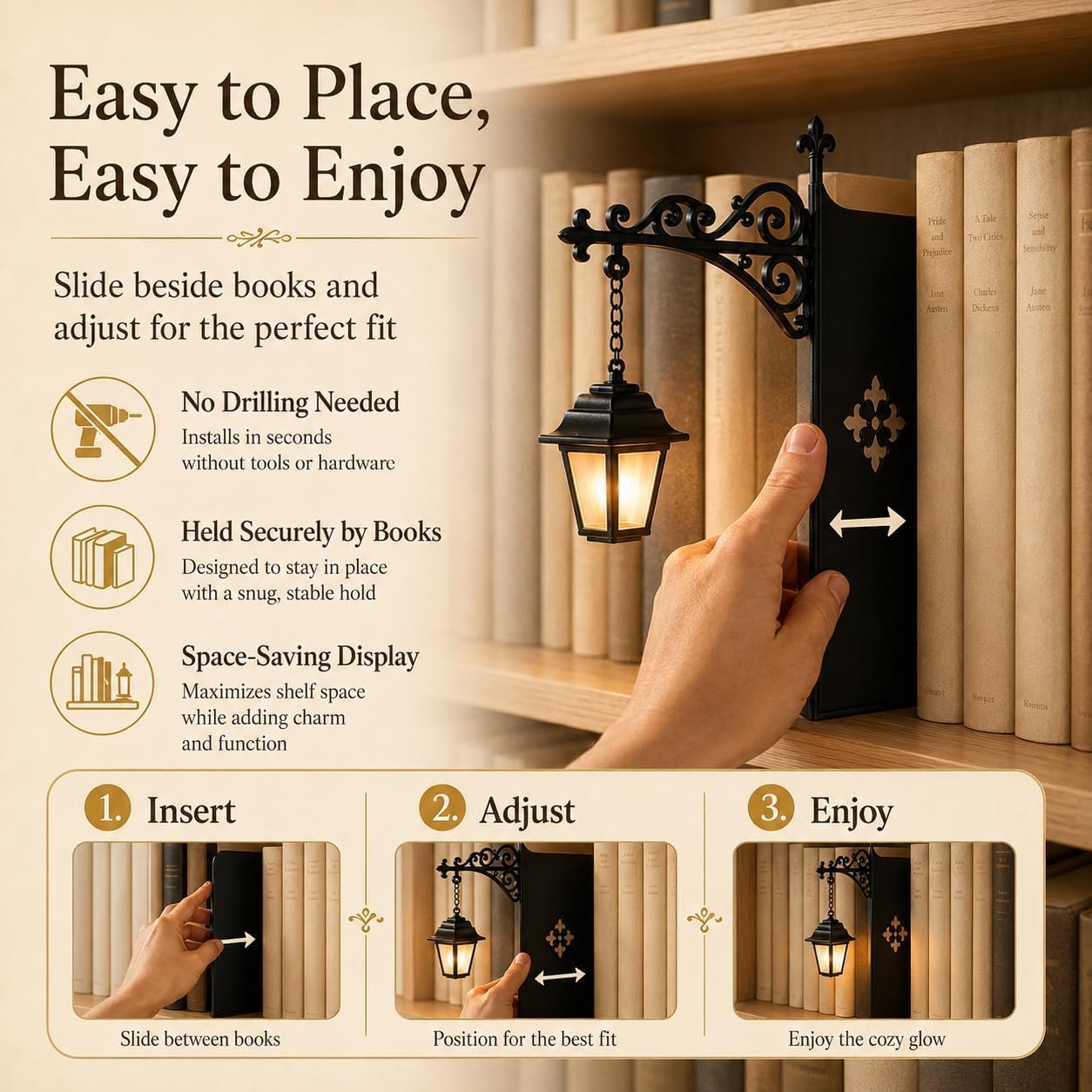 Mini Vintage Library Lantern B - Home Office With Library recension och pris