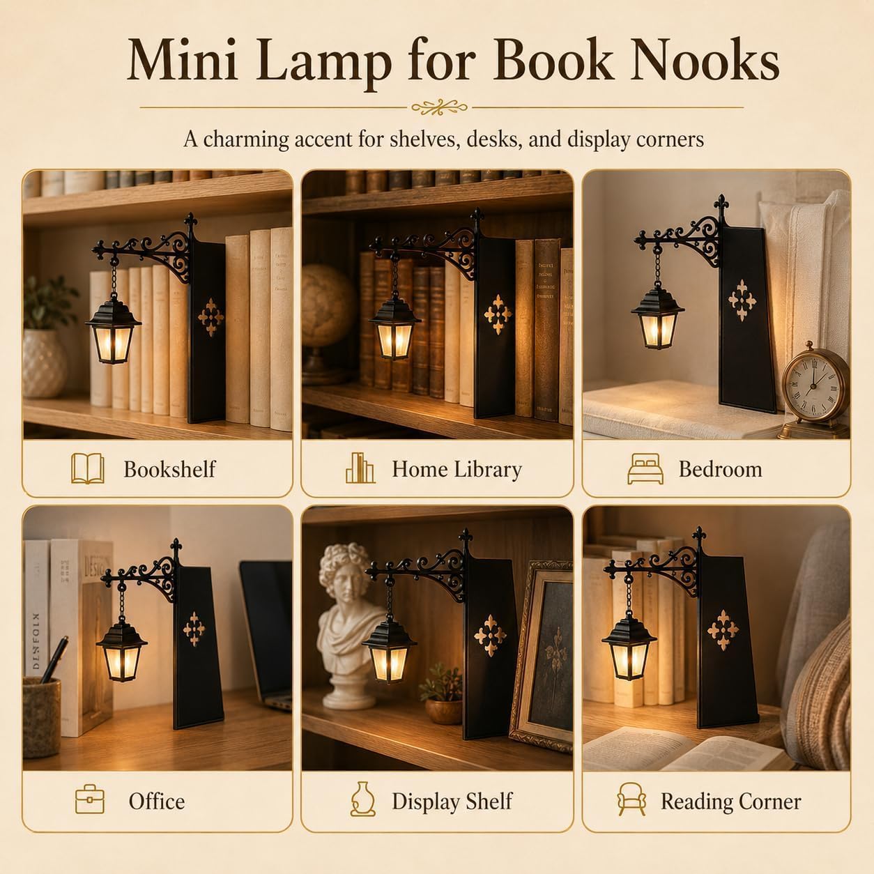 Mini Vintage Library Lantern B - Home Office With Library recension och pris