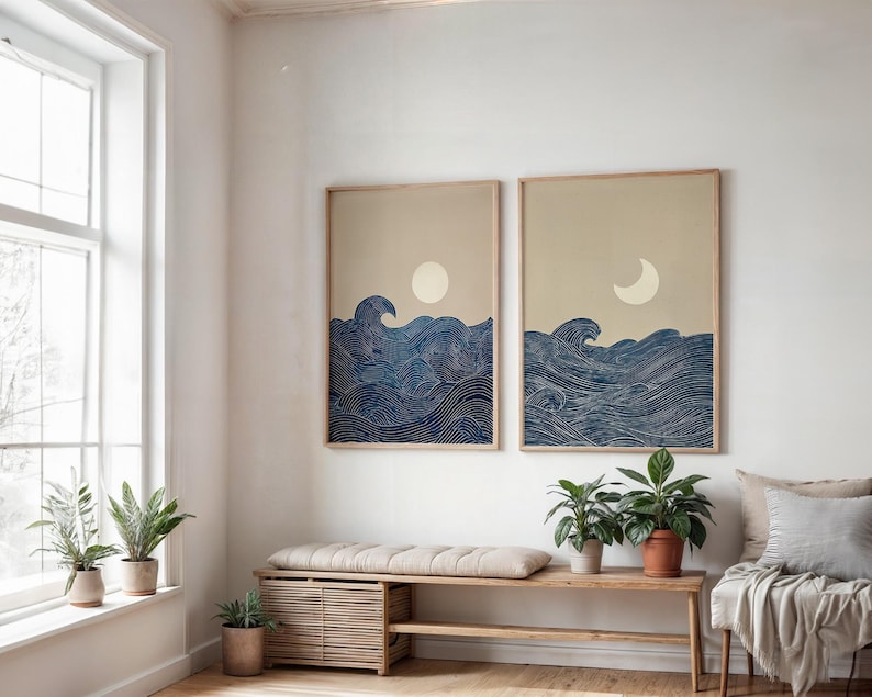 2pcs Japandi Minimalist Moon C - Home Office Youtube recension och pris