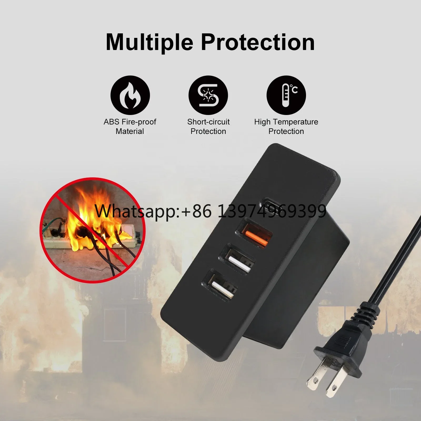 Powered USB C Hub Socket Reces - Power Strip Desk recension och pris