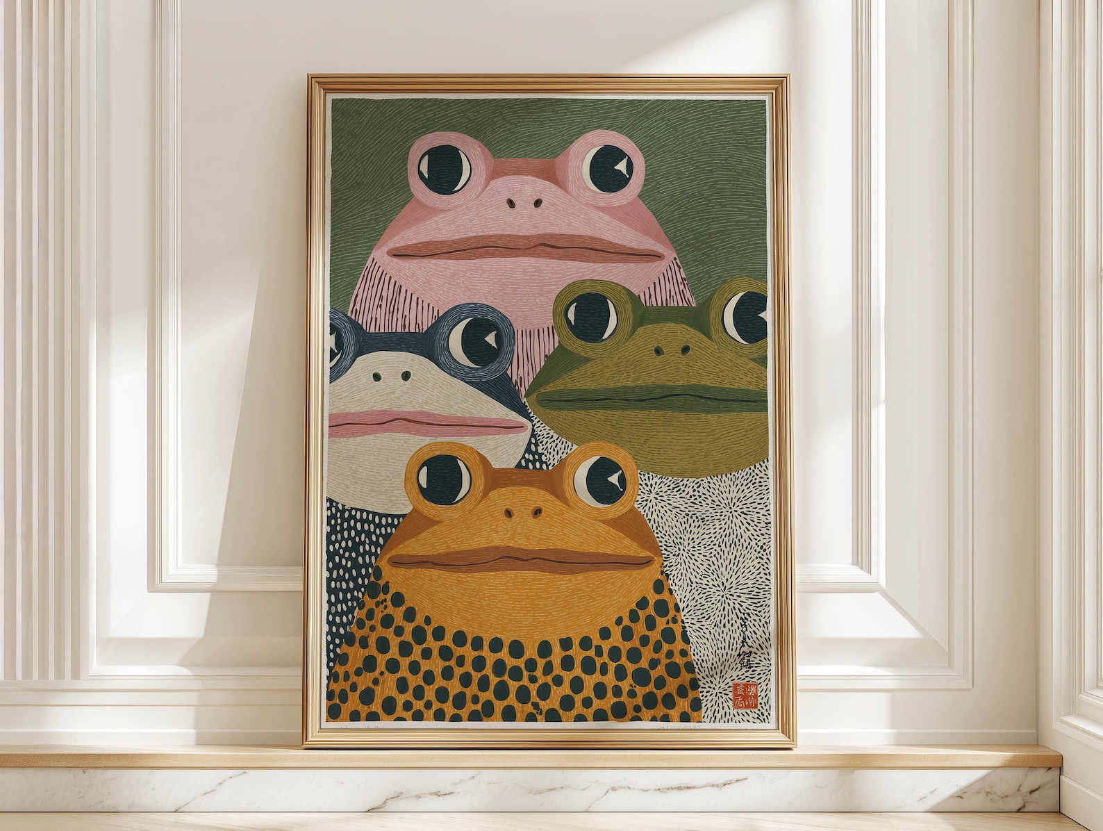 Modern Japanese Frog Art Print - Home Office Youtube recension och pris