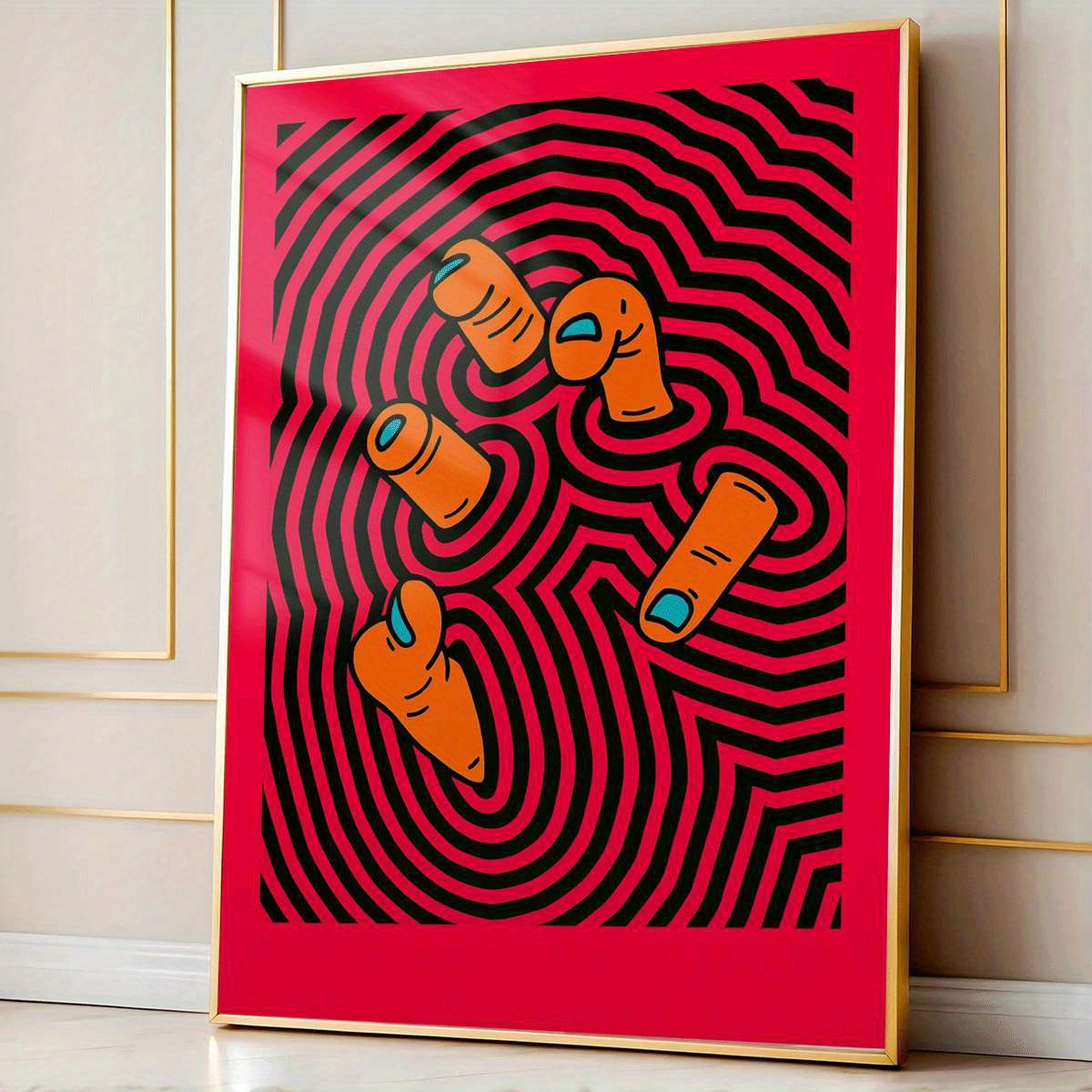 Modern Abstract Finger Art Pos - Home Office Youtube recension och pris