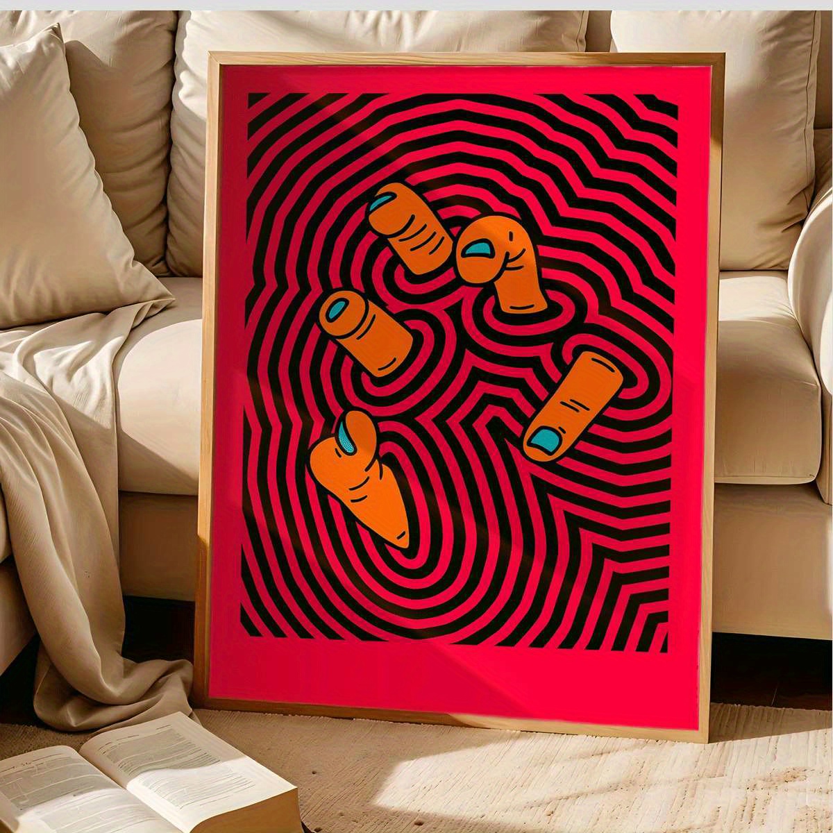 Modern Abstract Finger Art Pos - Home Office Youtube recension och pris