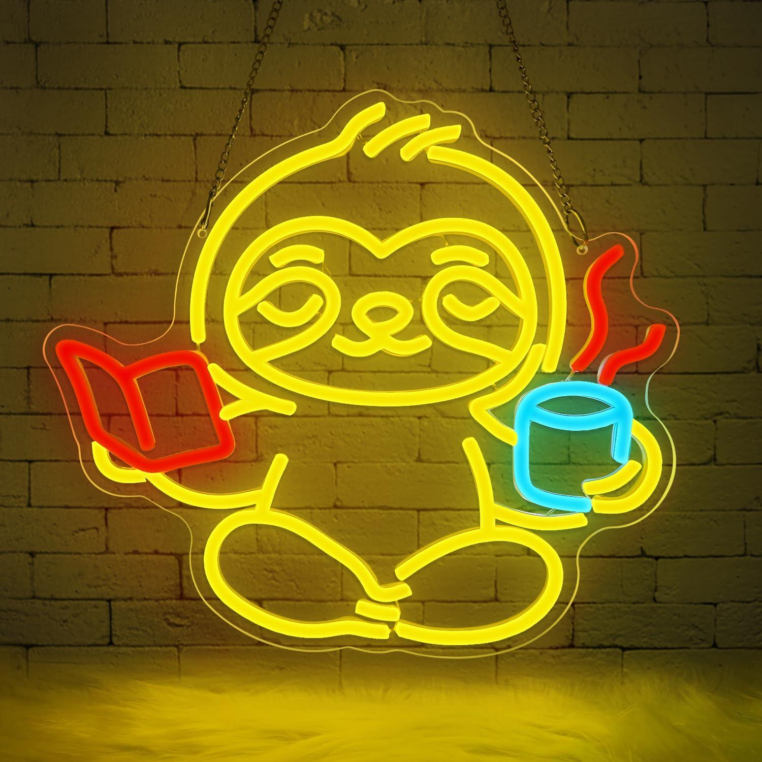 Sloth Neon Sign USB Dimmable L - Home Office In Living Room recension och pris