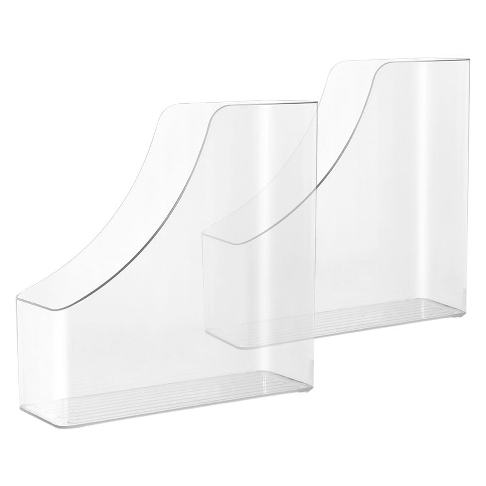 2Pcs Clear File Boxes Transpar - Home Office With Library recension och pris