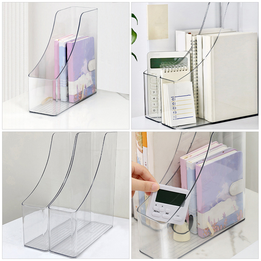 2Pcs Clear File Boxes Transpar - Home Office With Library recension och pris
