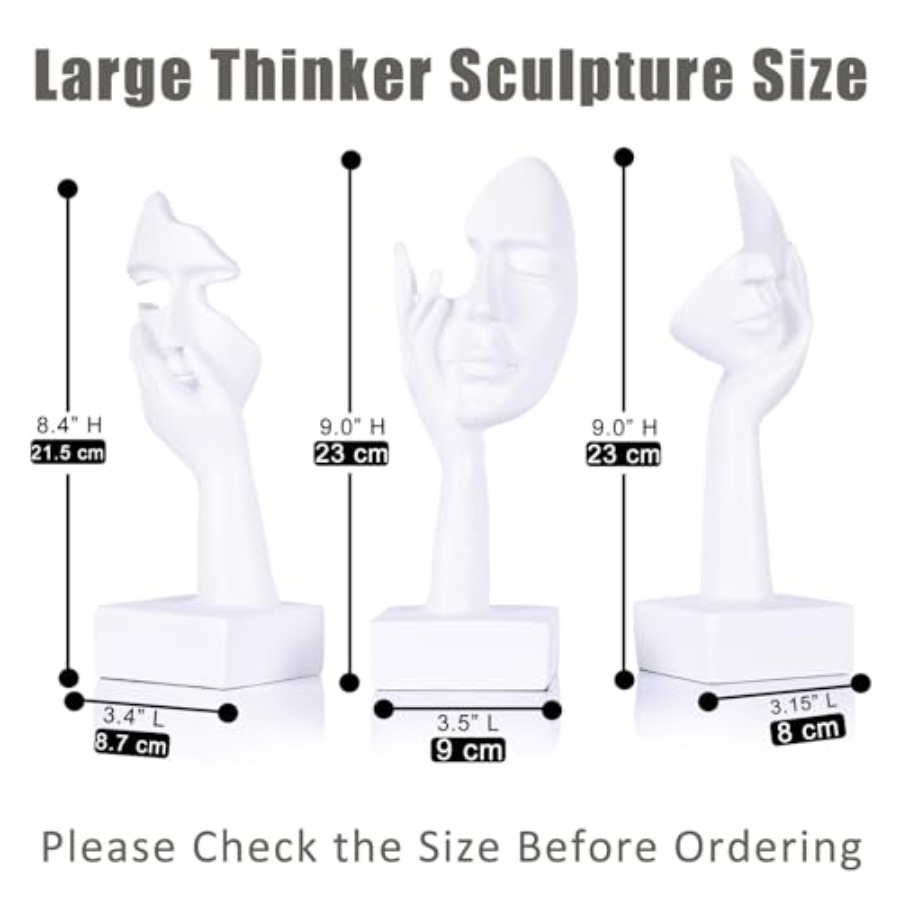 Thinker Large Statue Set - Art - Home Office In Living Room recension och pris