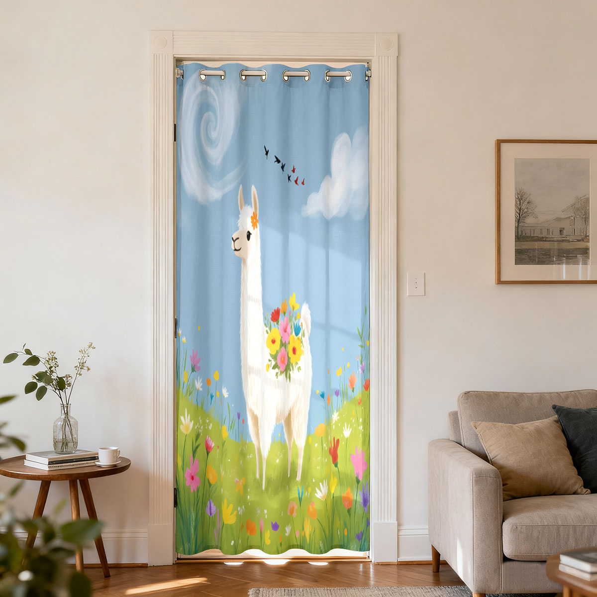 Spring Flower Field Alpaca Ill - Home Office Rate recension och pris