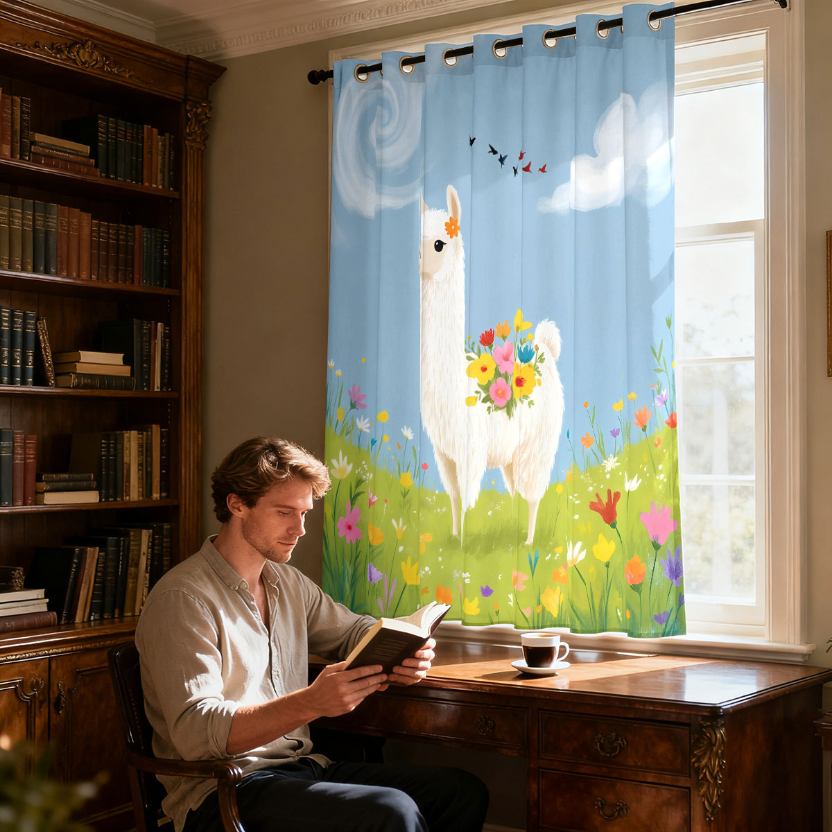 Spring Flower Field Alpaca Ill - Home Office Rate recension och pris