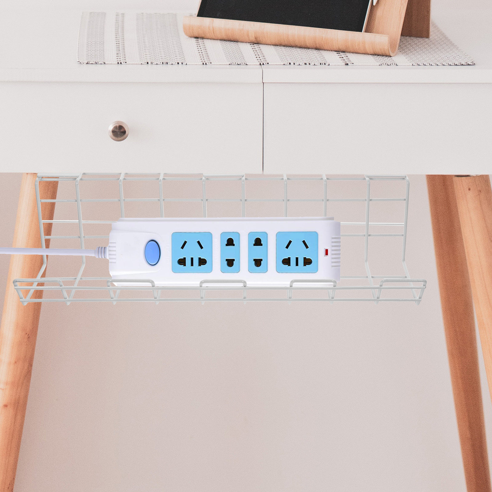 2Pcs Under Desk Cable Organize - Power Strip Desk recension och pris
