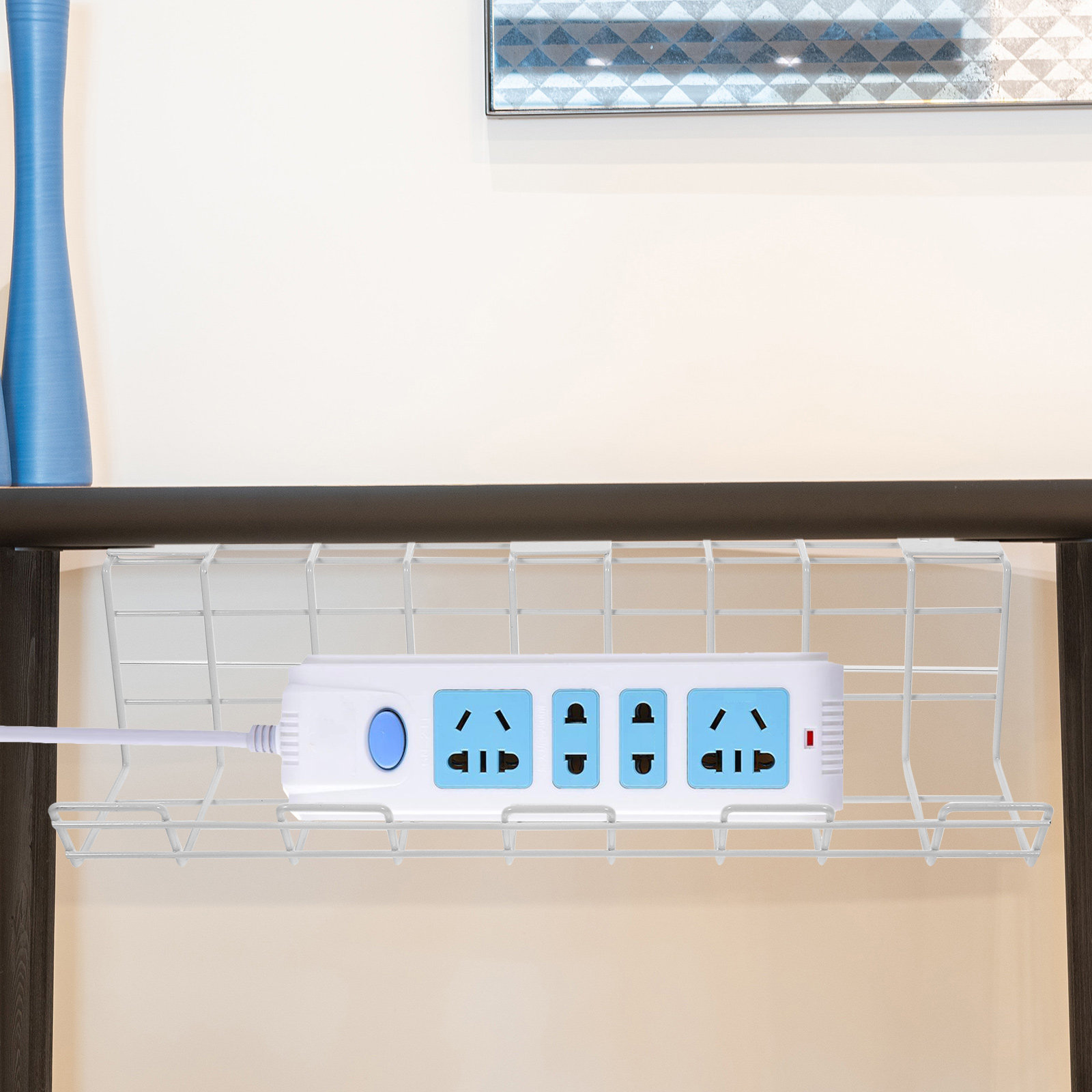 2Pcs Under Desk Cable Organize - Power Strip Desk recension och pris