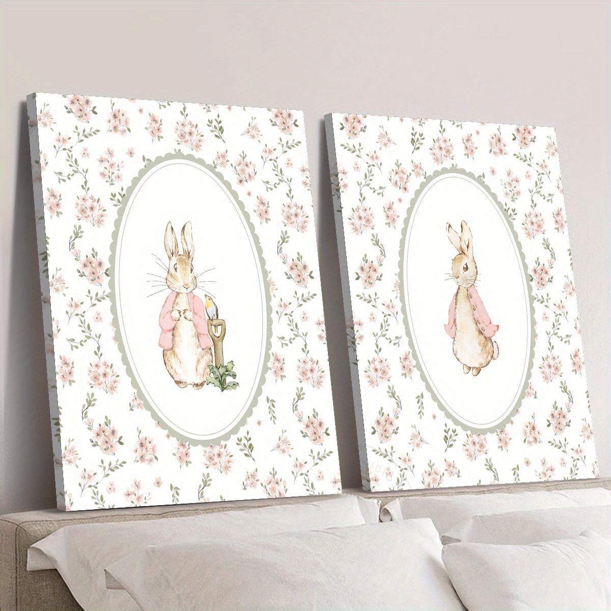 2pcs Retro Easter Rabbit Canva - Home Office Youtube recension och pris