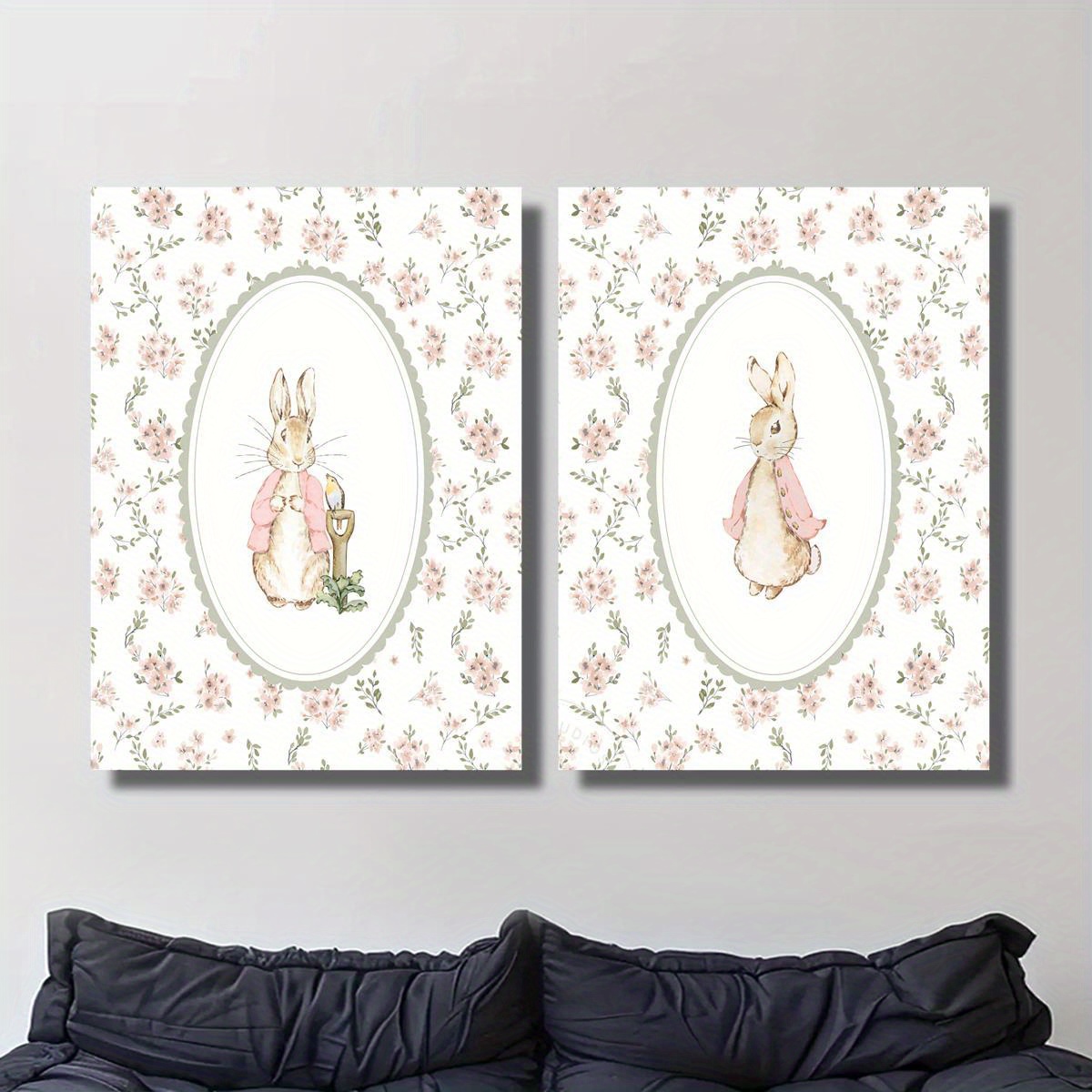 2pcs Retro Easter Rabbit Canva - Home Office Youtube recension och pris