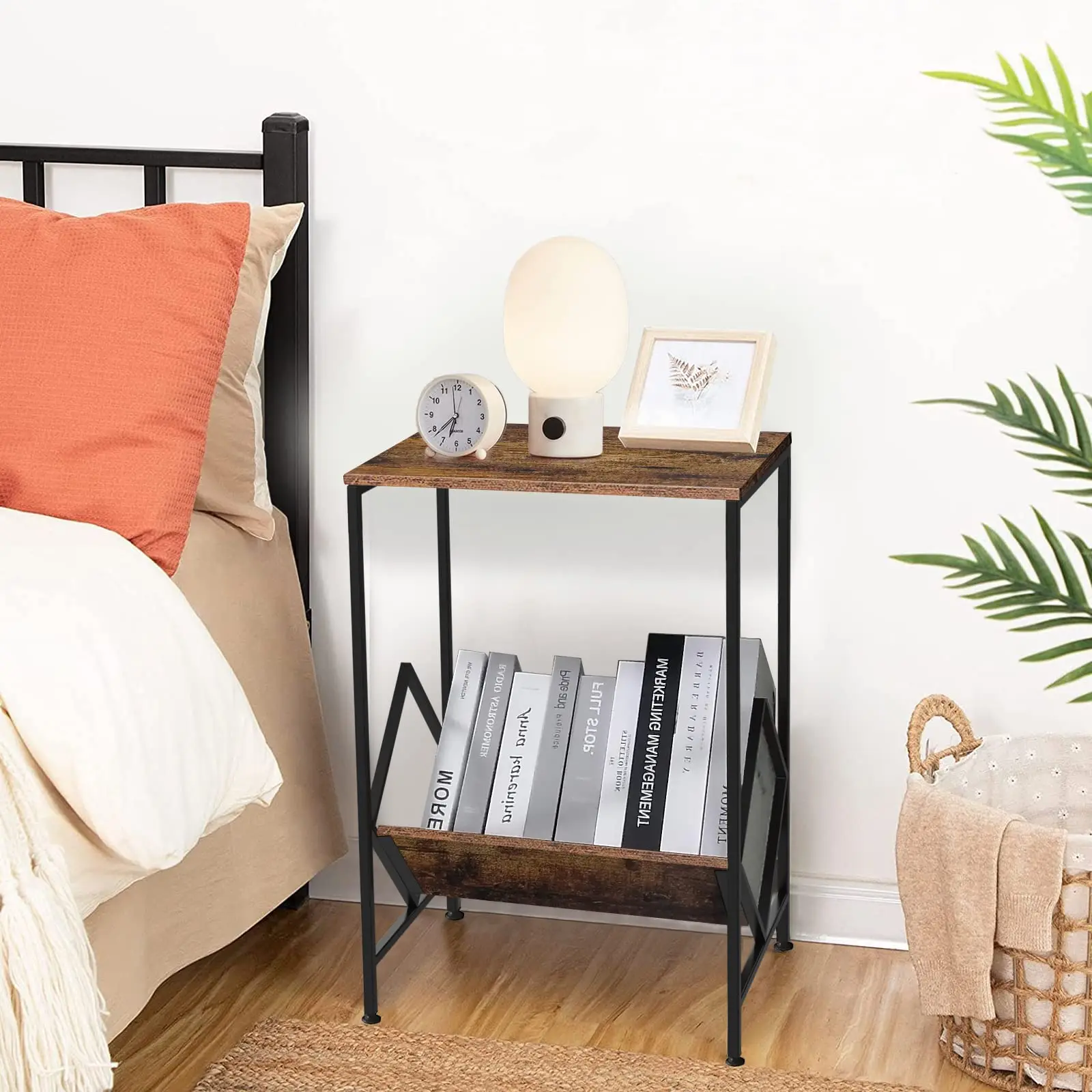'Table Nightstand Up to 80 Alb - Home Office Amazon recension och pris