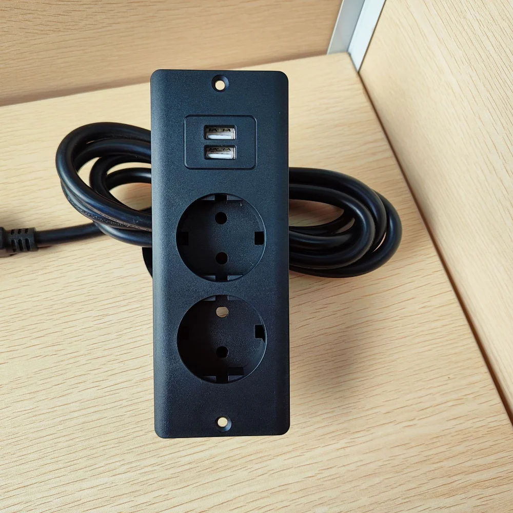 EU KR Table Recessed Sockets 2 - Power Strip Desk recension och pris