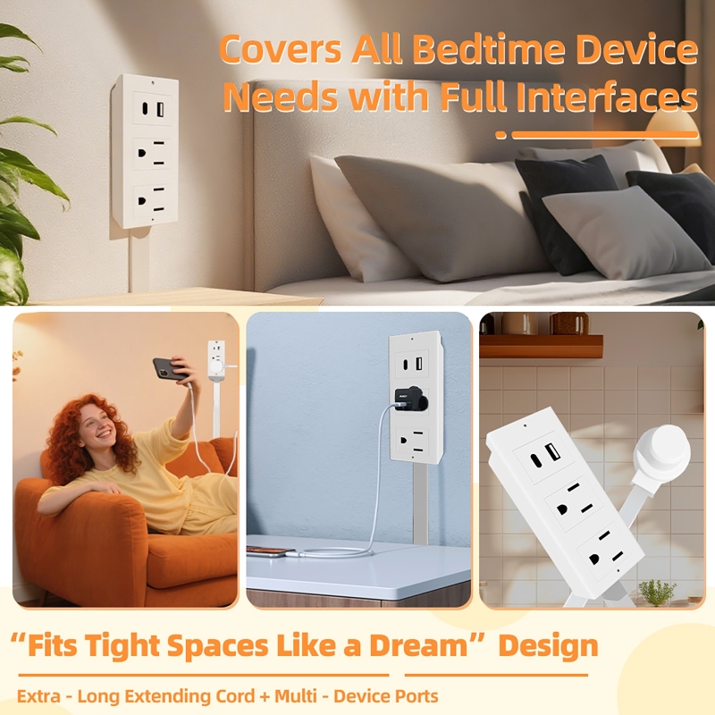 Electrical Outlet Extender Adj - Power Strip Desk recension och pris
