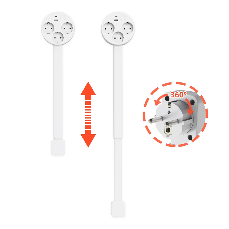 Electrical Outlet Extender Adj - Power Strip Desk recension och pris