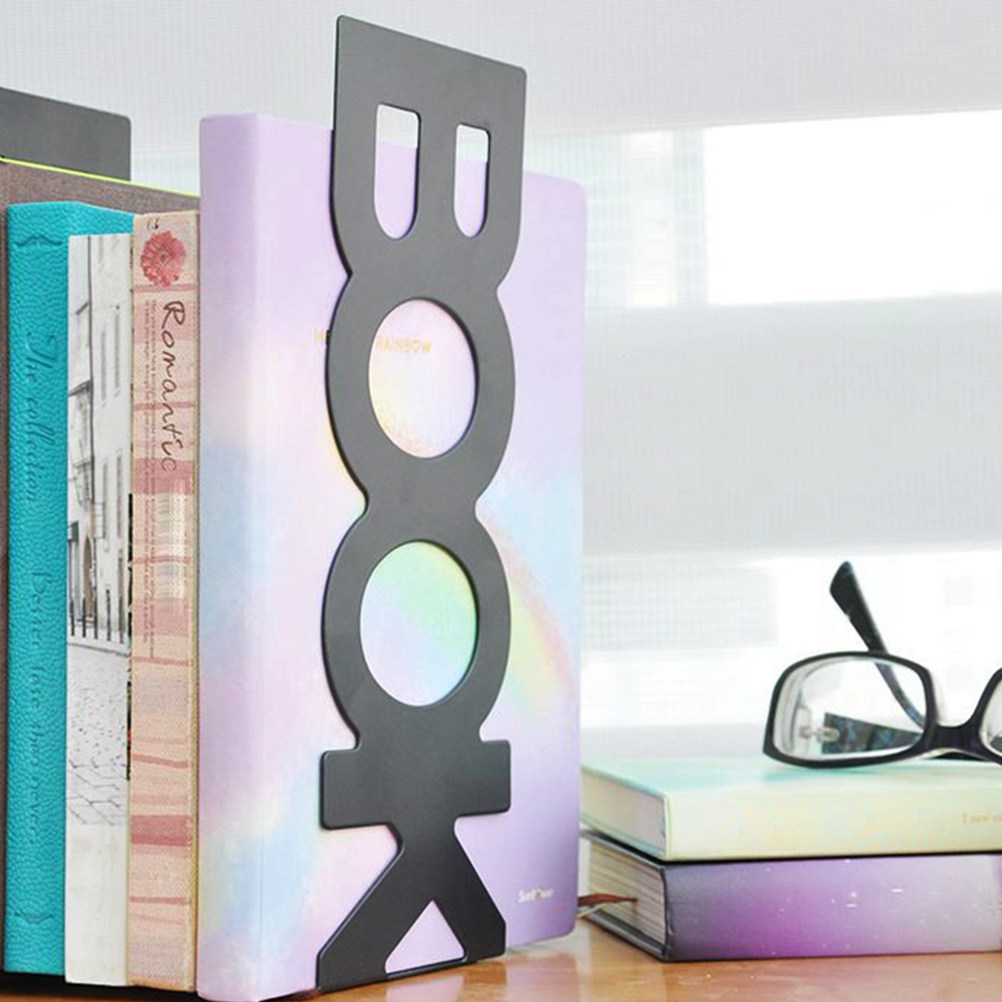 4Pcs Metal Bookends Hollow Des - Home Office With Library recension och pris