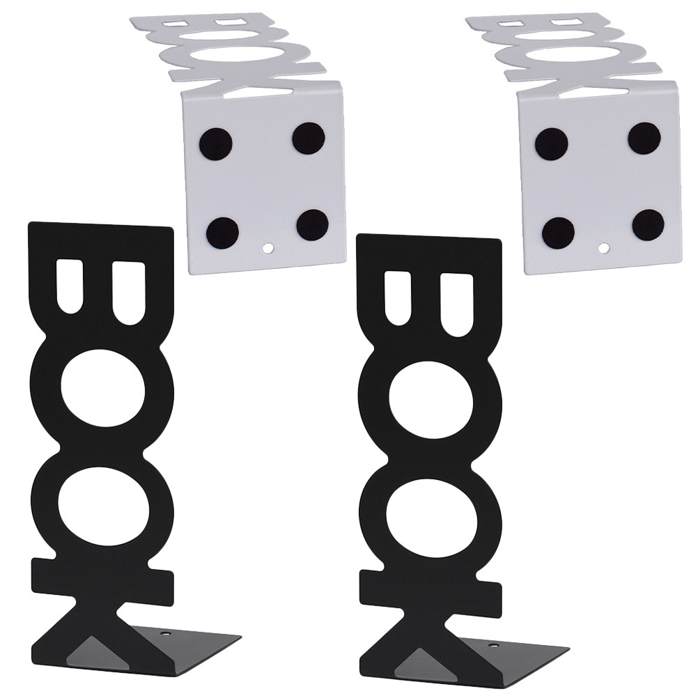 4Pcs Metal Bookends Hollow Des - Home Office With Library recension och pris